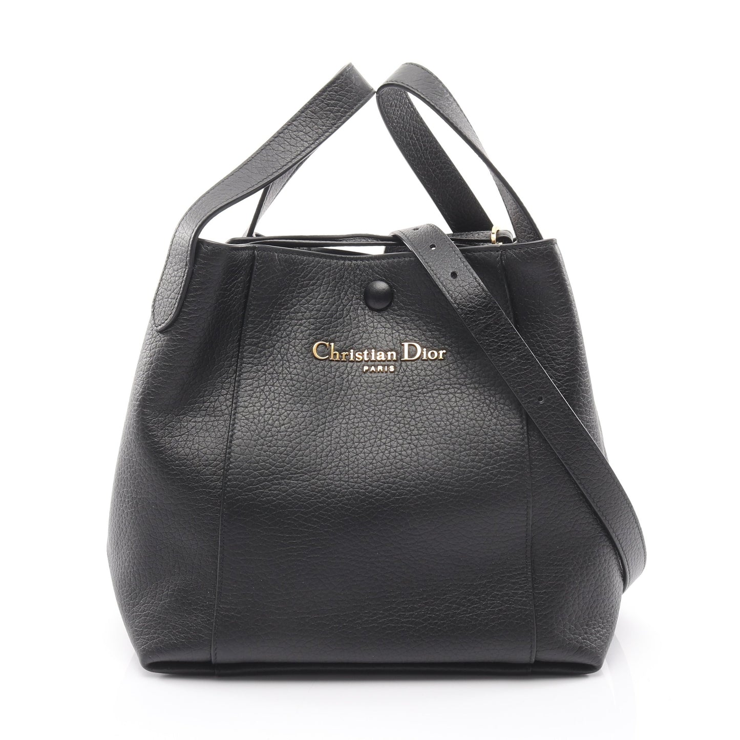 シグネチャー バケットバッグ ハンドバッグ レザー ブラック 2WAY クリスチャンディオール バッグ Christian Dior
