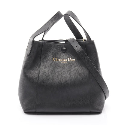 シグネチャー バケットバッグ ハンドバッグ レザー ブラック 2WAY クリスチャンディオール バッグ Christian Dior