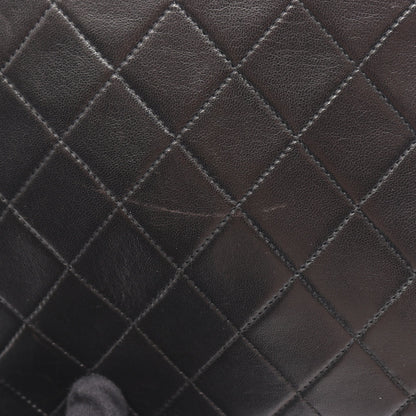 マトラッセ シングルフラップ チェーンショルダーバッグ ラムスキン ブラック ゴールド金具 シャネル バッグ CHANEL