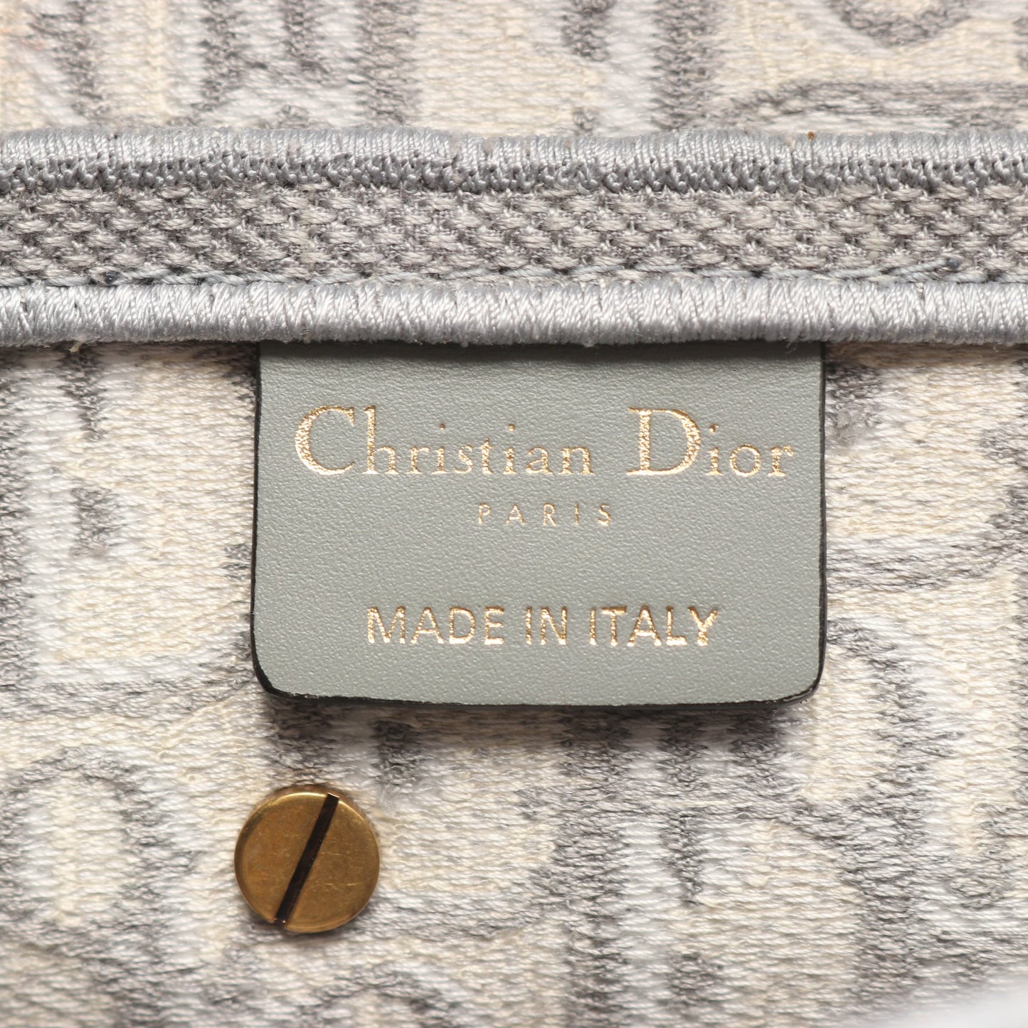 サドルバッグ オブリークジャガード ハンドバッグ キャンバス グレー アイボリー 2WAY クリスチャンディオール バッグ Christian Dior
