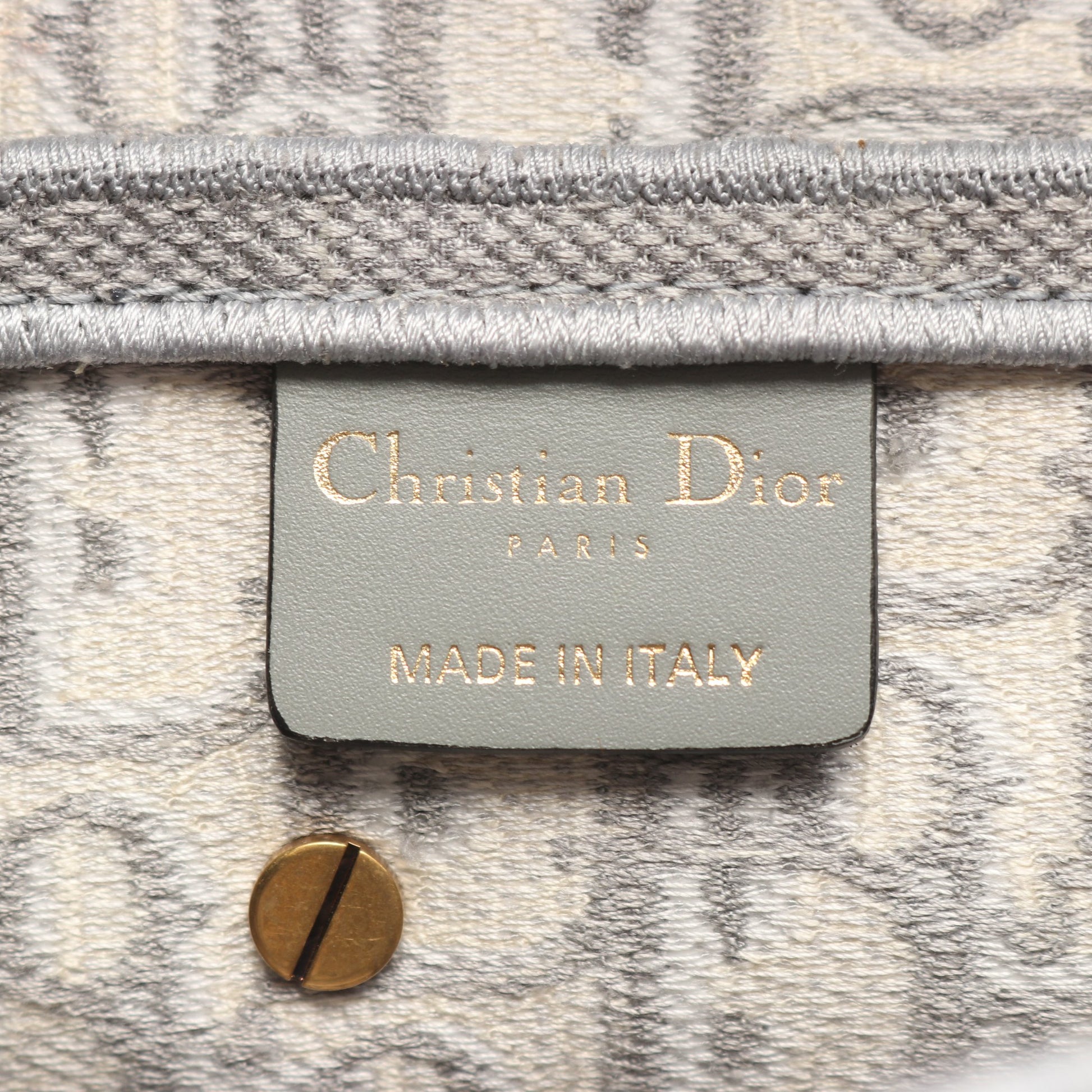 サドルバッグ オブリークジャガード ハンドバッグ キャンバス グレー アイボリー 2WAY クリスチャンディオール バッグ Christian Dior
