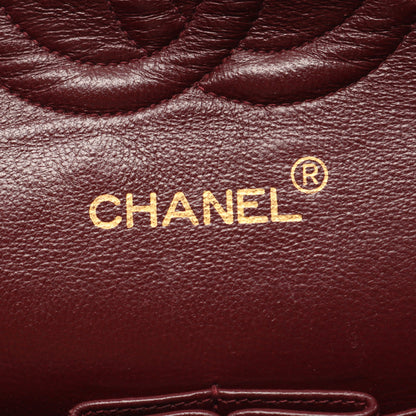 マトラッセ Wフラップ Wチェーンショルダーバッグ ラムスキン ブラック ゴールド金具 シャネル バッグ CHANEL