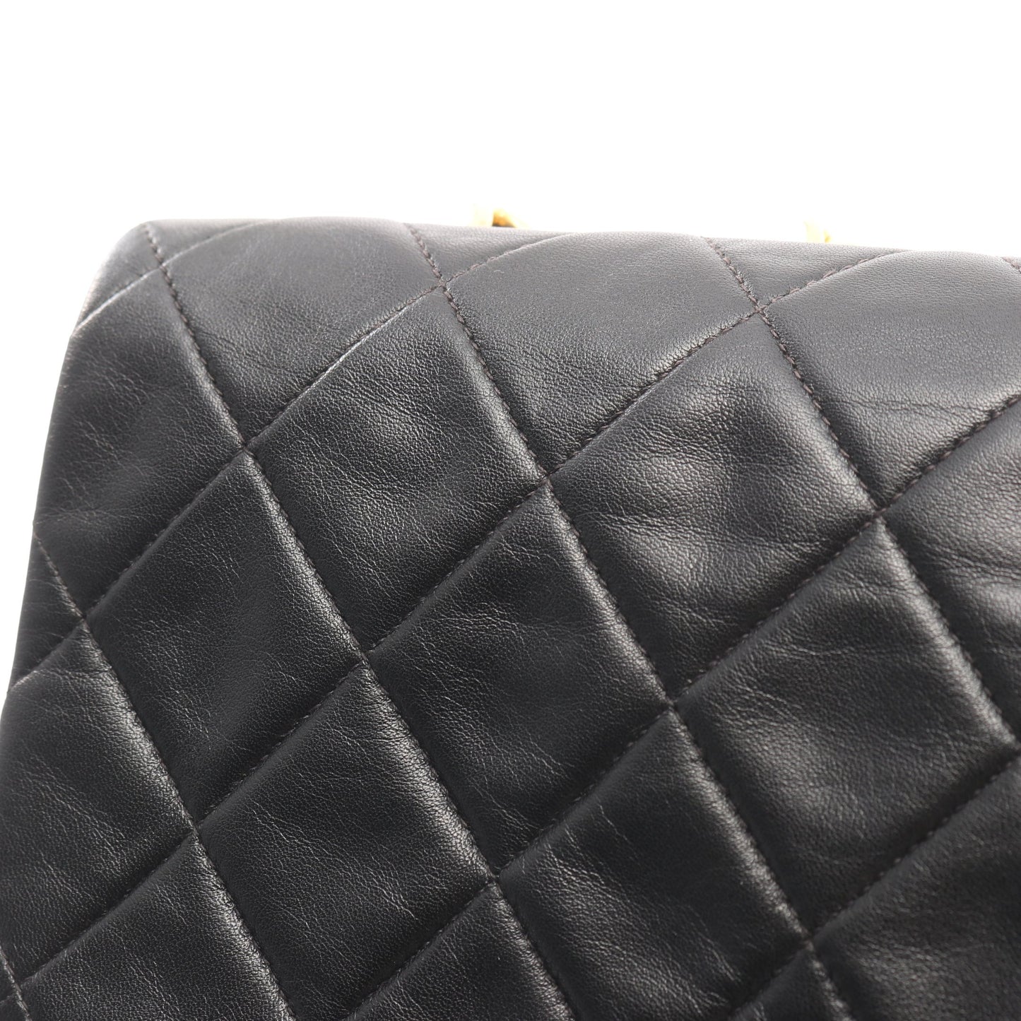 デカマトラッセ34 Wチェーンショルダーバッグ ラムスキン ブラック ゴールド金具 シャネル バッグ CHANEL