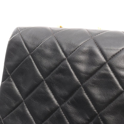 デカマトラッセ34 Wチェーンショルダーバッグ ラムスキン ブラック ゴールド金具 シャネル バッグ CHANEL