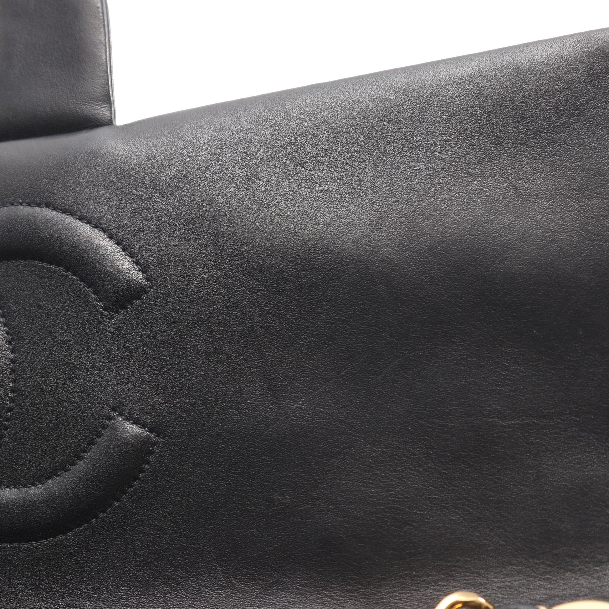 デカマトラッセ34 Wチェーンショルダーバッグ ラムスキン ブラック ゴールド金具 シャネル バッグ CHANEL