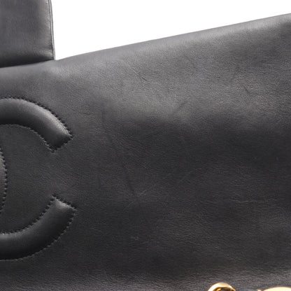 デカマトラッセ34 Wチェーンショルダーバッグ ラムスキン ブラック ゴールド金具 シャネル バッグ CHANEL