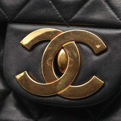 デカマトラッセ34 Wチェーンショルダーバッグ ラムスキン ブラック ゴールド金具 シャネル バッグ CHANEL