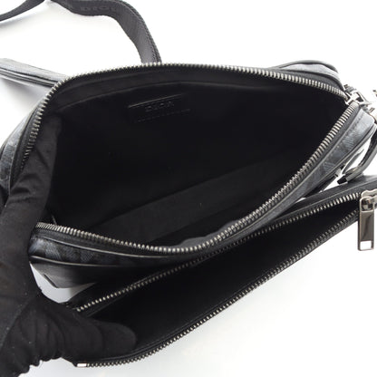CDダイヤモンド ショルダーバッグ PVC レザー ブラック クリスチャンディオール バッグ Christian Dior