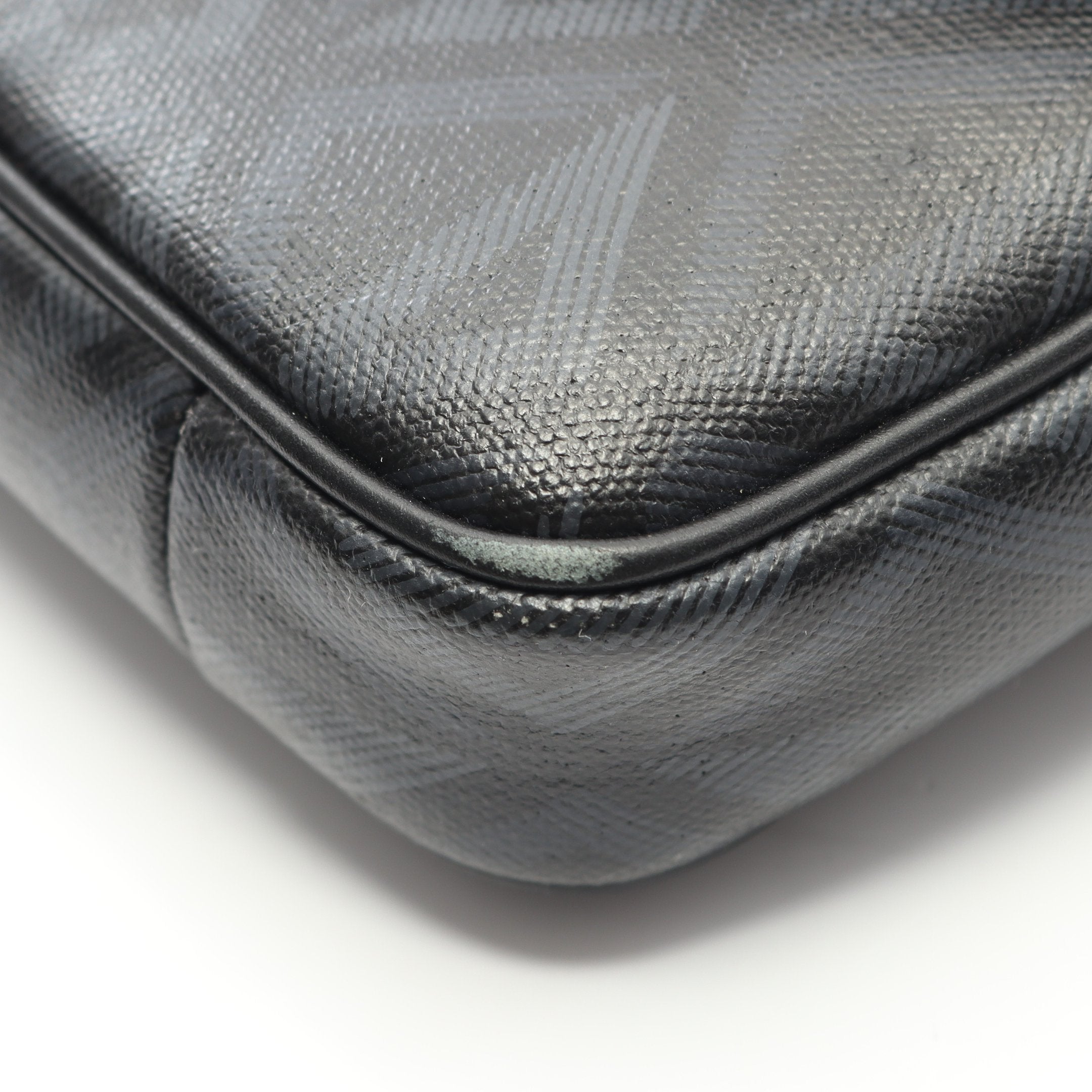 CDダイヤモンド ショルダーバッグ PVC レザー ブラック クリスチャン