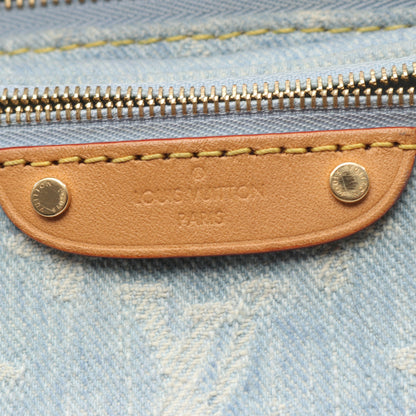 ミニ バムバッグ モノグラムデニム スカイブルー ハンドバッグ キャンバス レザー ライトブルー 2WAY ルイヴィトン バッグ LOUIS VUITTON