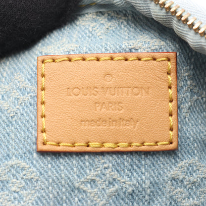 ミニ バムバッグ モノグラムデニム スカイブルー ハンドバッグ キャンバス レザー ライトブルー 2WAY ルイヴィトン バッグ LOUIS VUITTON