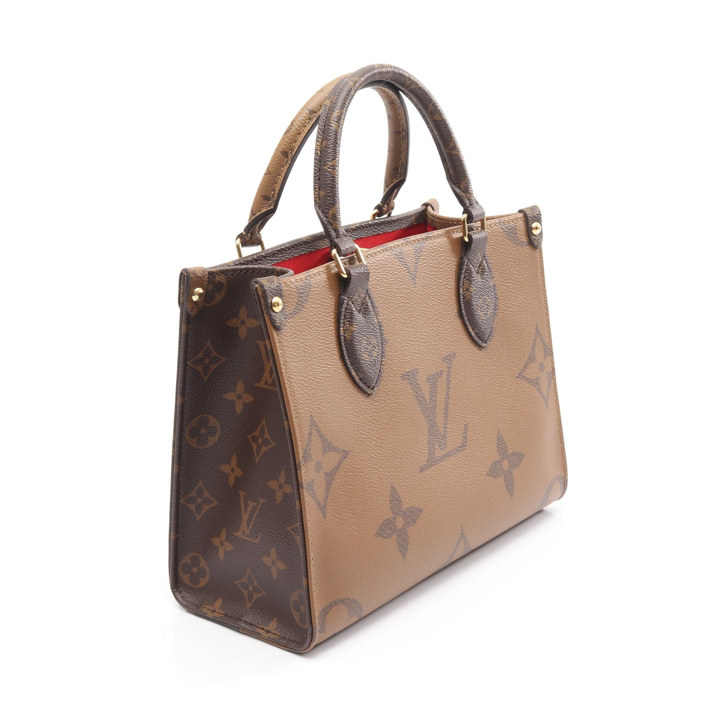 オンザゴーPM モノグラムジャイアント リバース ハンドバッグ PVC ブラウン ベージュ 2WAY ルイヴィトン バッグ LOUIS VUITTON