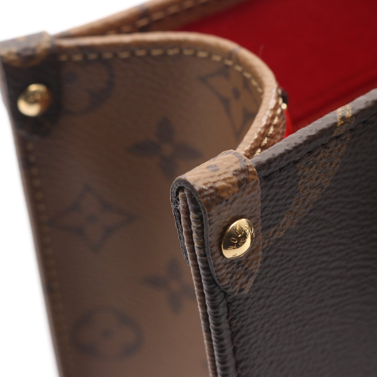 オンザゴーPM モノグラムジャイアント リバース ハンドバッグ PVC ブラウン ベージュ 2WAY ルイヴィトン バッグ LOUIS VUITTON