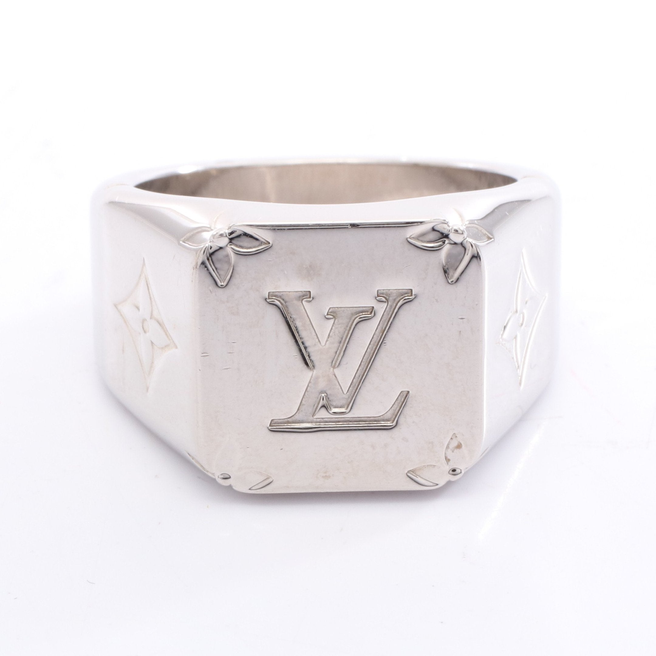 【極美品】ヴィトン　モノグラム　シグネット　リング　指輪　シルバー　LV 501 LOUIS VUITTON（ルイ・ヴィトン） 並行輸入 リング モノグラム リング