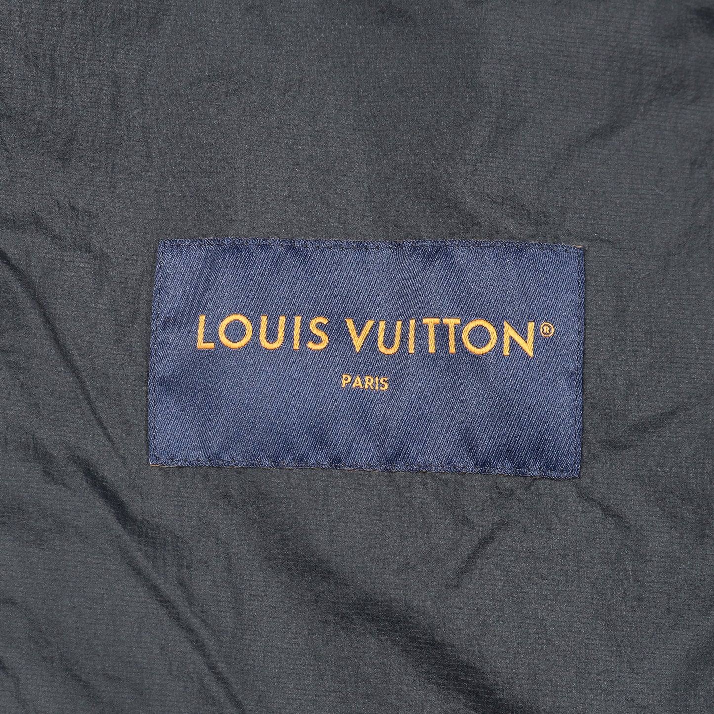 モノグラム フーテッドブルゾン ジャケット レザー ポリエステル ネイビー ルイヴィトン アウター LOUIS VUITTON