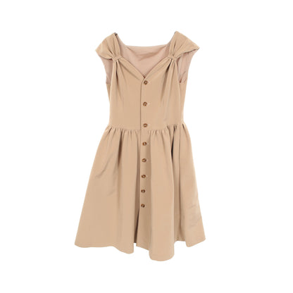 ワンピース ベージュ バックボタン フォクシーニューヨーク ワンピース FOXEY NEW YORK