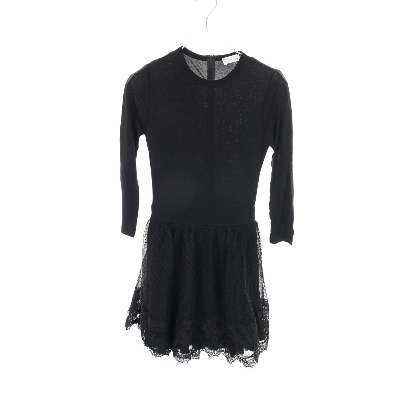チュニック レーヨン ブラック レース切替 レッドヴァレンティノ トップス RED VALENTINO
