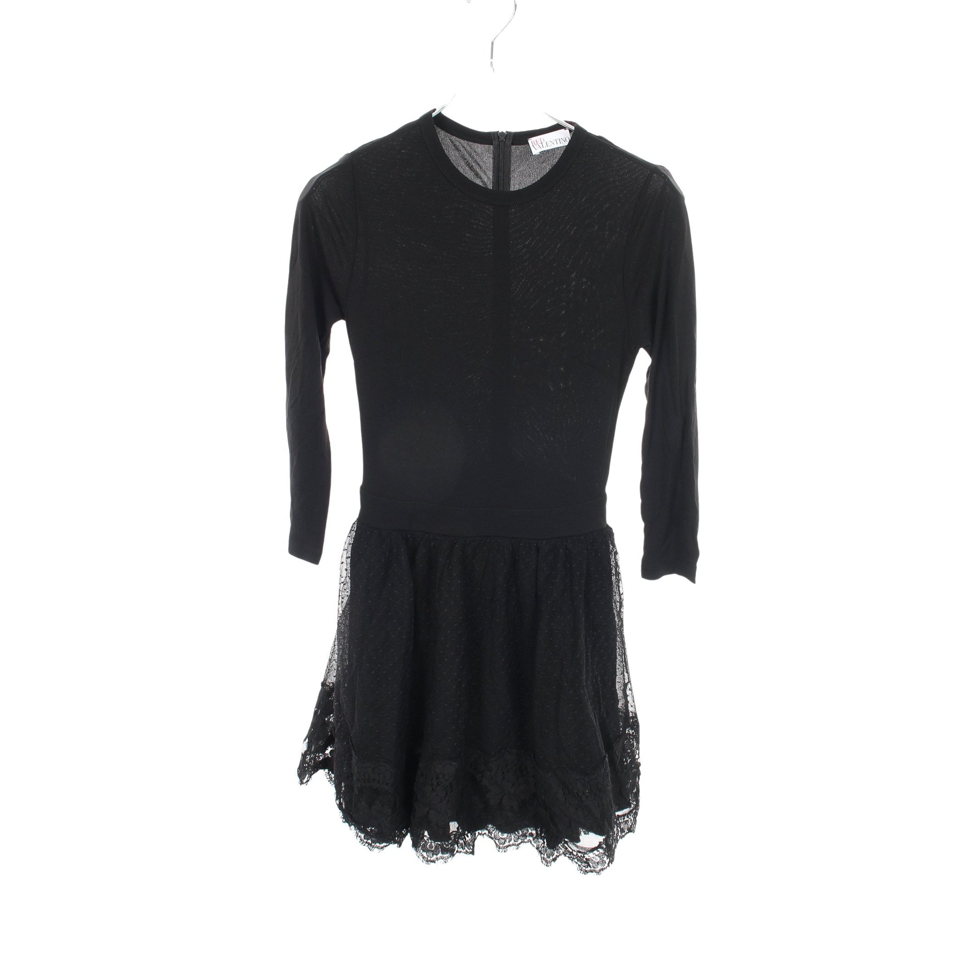 チュニック レーヨン ブラック レース切替 レッドヴァレンティノ トップス RED VALENTINO