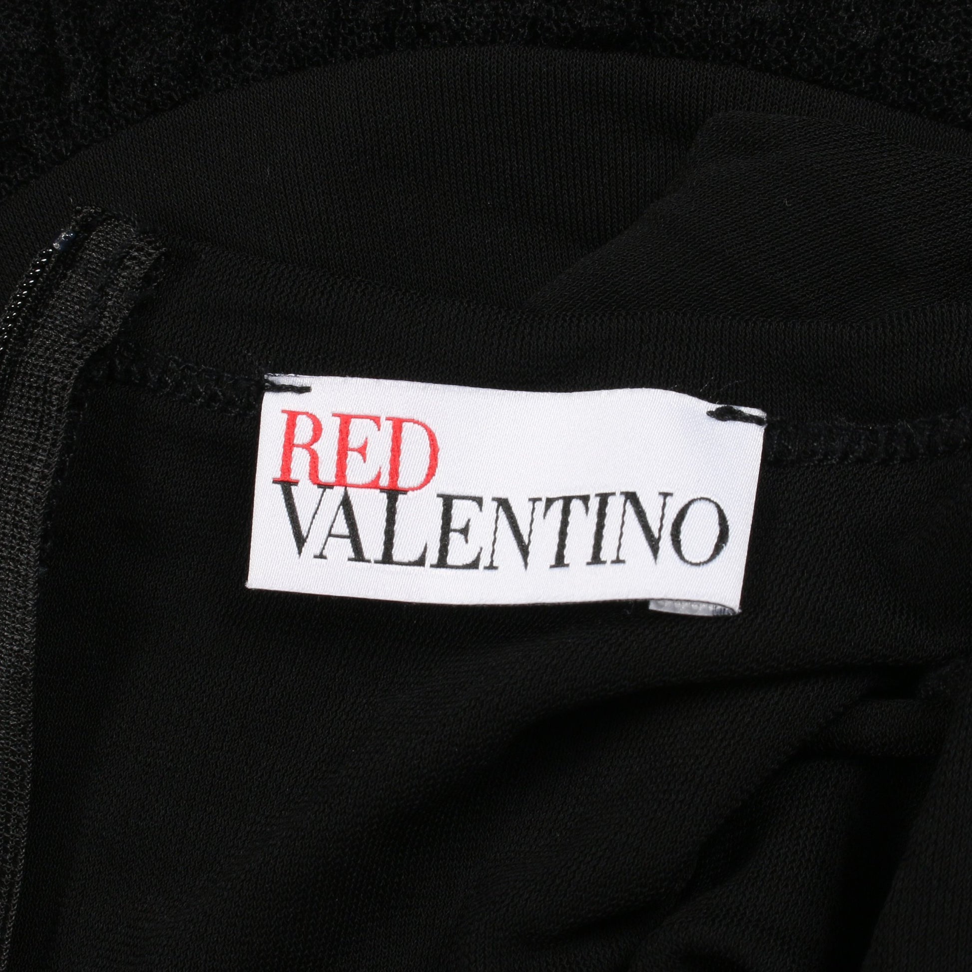チュニック レーヨン ブラック レース切替 レッドヴァレンティノ トップス RED VALENTINO