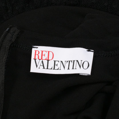 チュニック レーヨン ブラック レース切替 レッドヴァレンティノ トップス RED VALENTINO