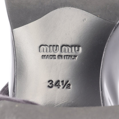 ローファー ロゴ バックル レザー ブラック ミュウミュウ シューズ miu miu