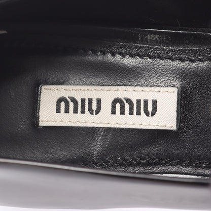 ローファー ロゴ バックル レザー ブラック ミュウミュウ シューズ miu miu