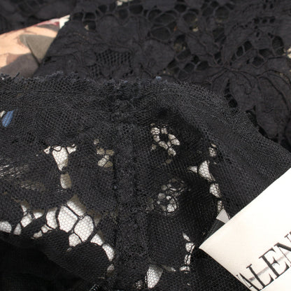 ワンピース 花柄 レース コットン ブラック ヴァレンティノ ワンピース VALENTINO