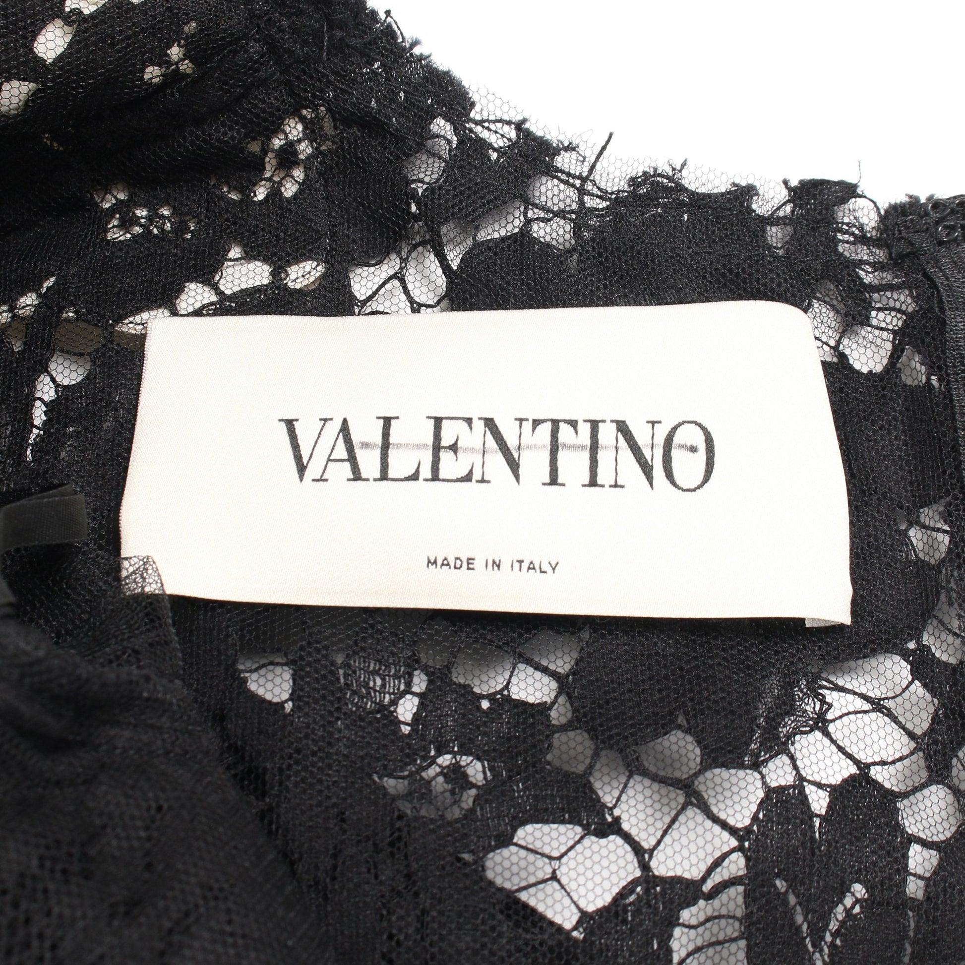 ワンピース 花柄 レース コットン ブラック ヴァレンティノ ワンピース VALENTINO