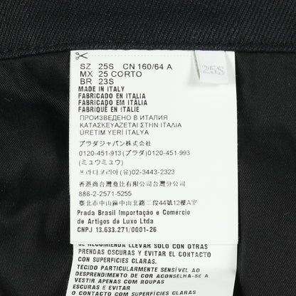デニムパンツ コットン ブラック ボタンフライ プラダ ボトムス PRADA