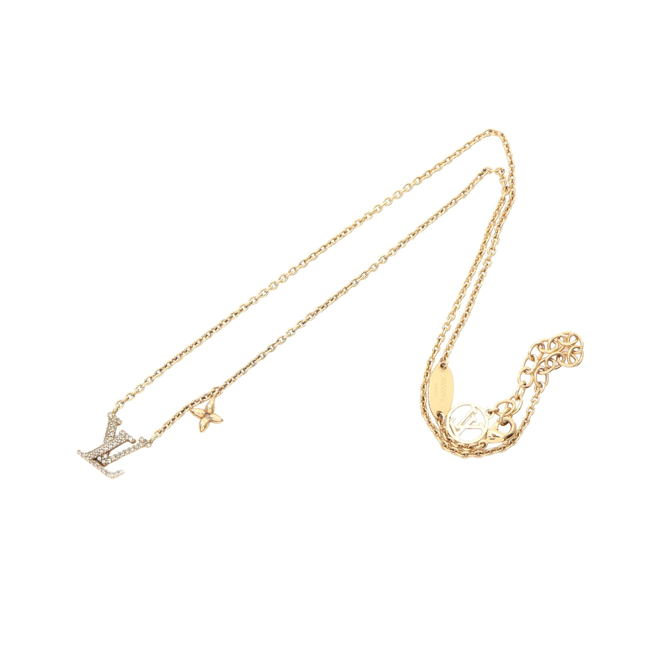 コリエ LV アイコニック ネックレス GP ラインストーン ゴールド