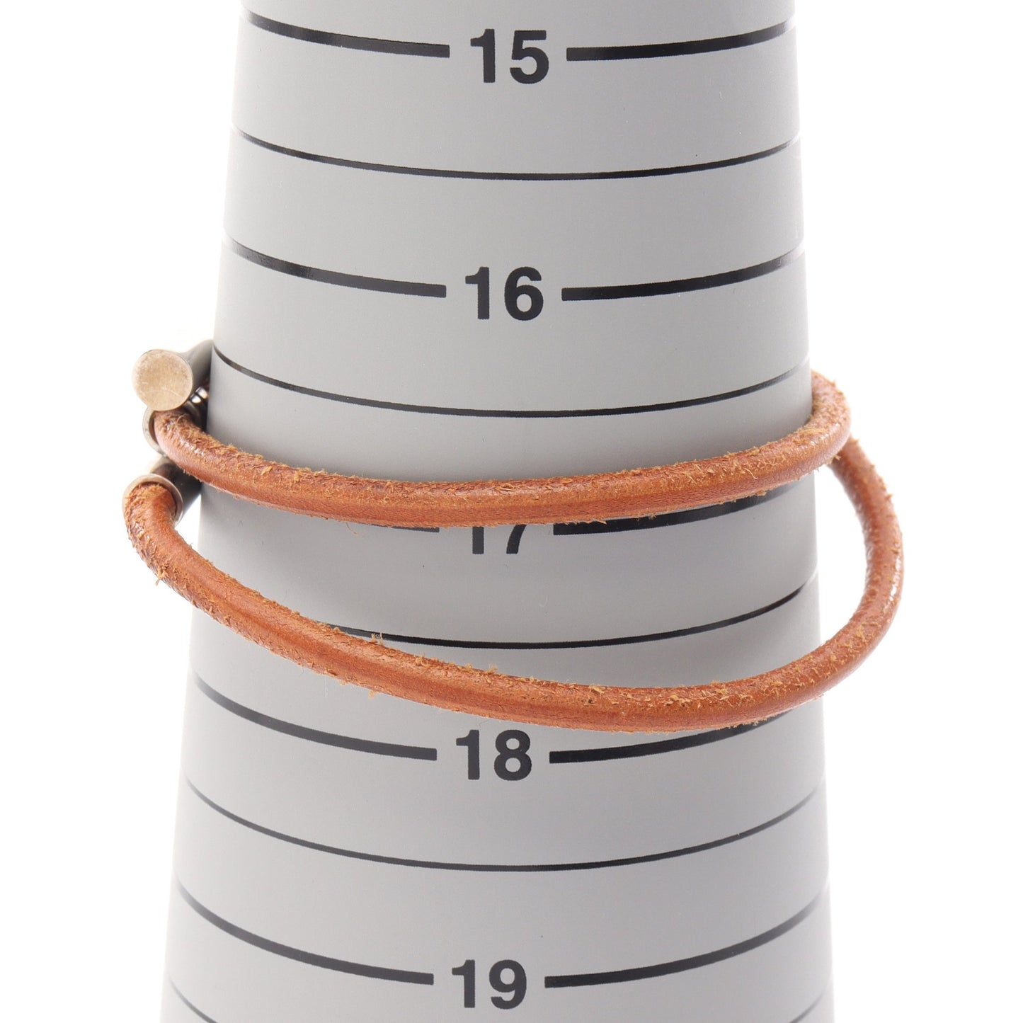 トゥルニ トレッセ ブレスレット レザー シルバー ブラウン エルメス アクセサリー HERMES