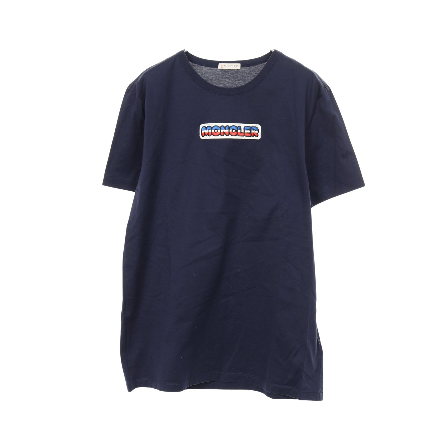 半袖Tシャツ ロゴワッペン コットン ネイビー モンクレール トップス MONCLER