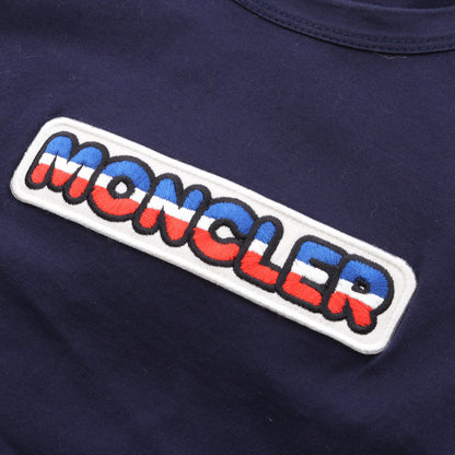 半袖Tシャツ ロゴワッペン コットン ネイビー モンクレール トップス MONCLER