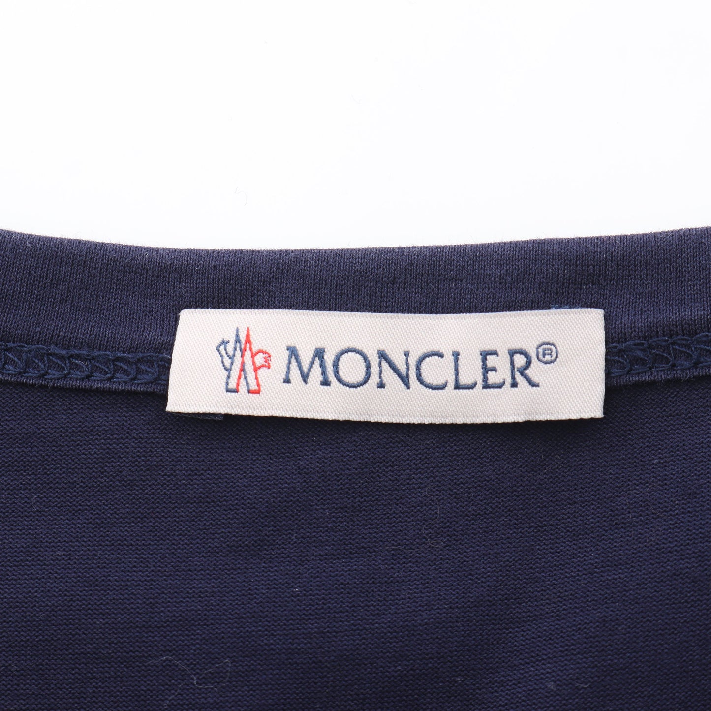 半袖Tシャツ ロゴワッペン コットン ネイビー モンクレール トップス MONCLER