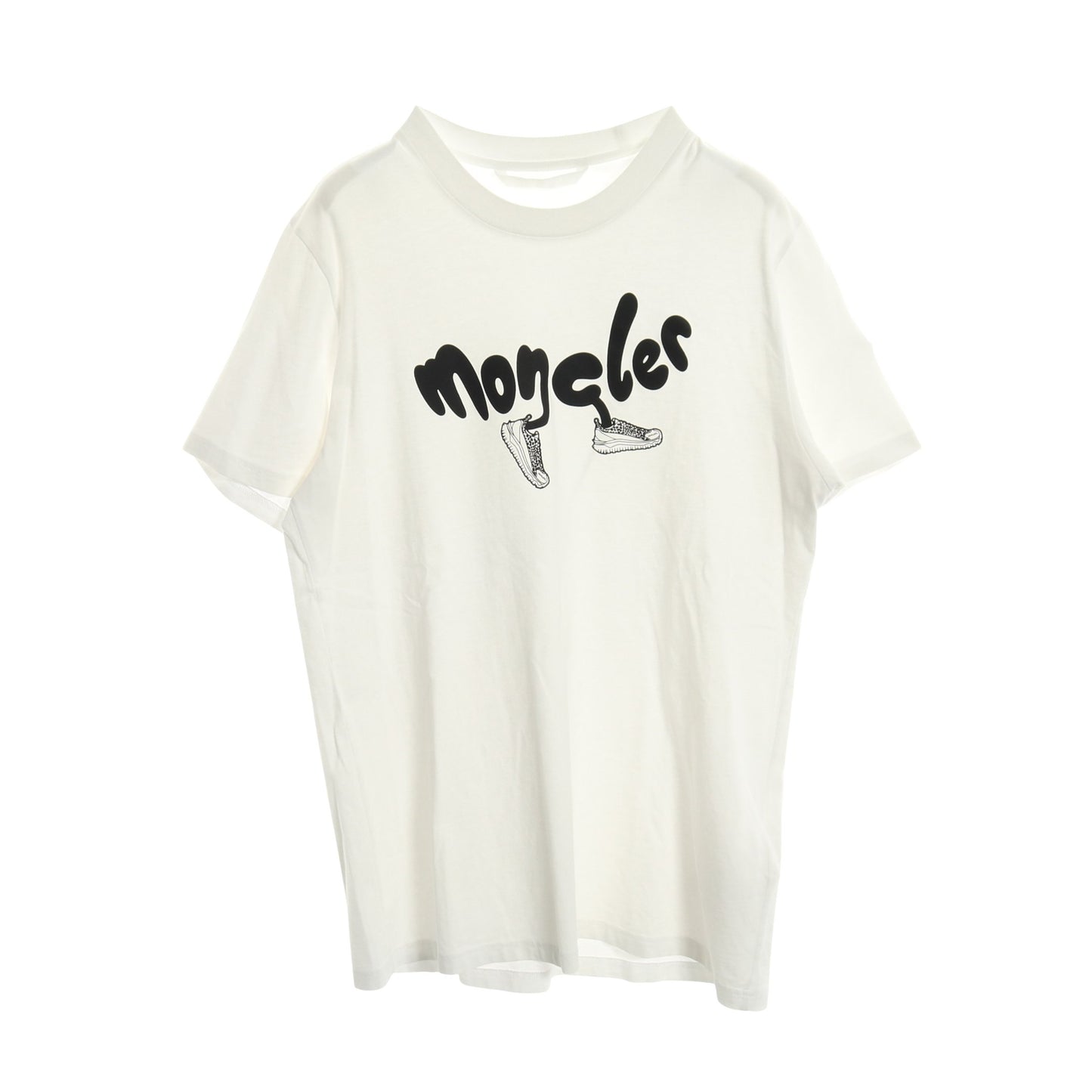 半袖Tシャツ クルーネック ロゴプリント コットン ホワイト モンクレール トップス MONCLER