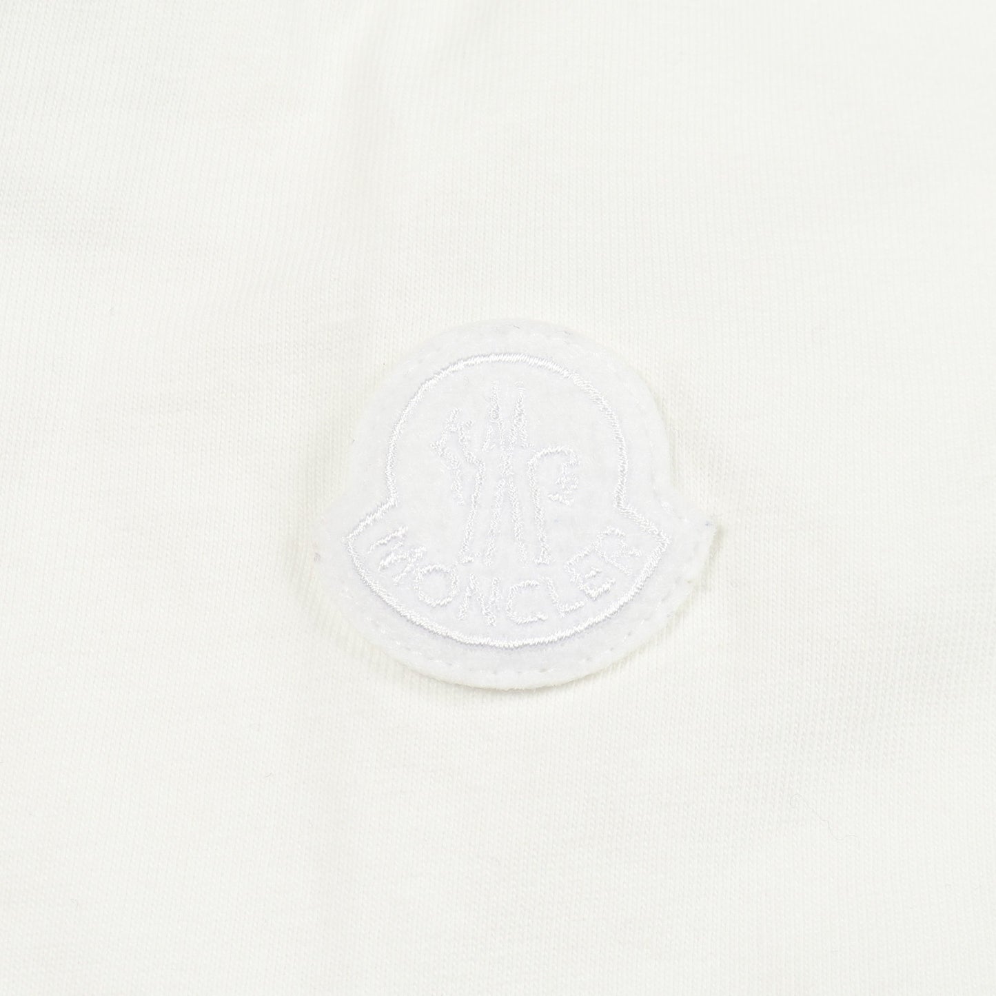 半袖Tシャツ クルーネック ロゴプリント コットン ホワイト モンクレール トップス MONCLER