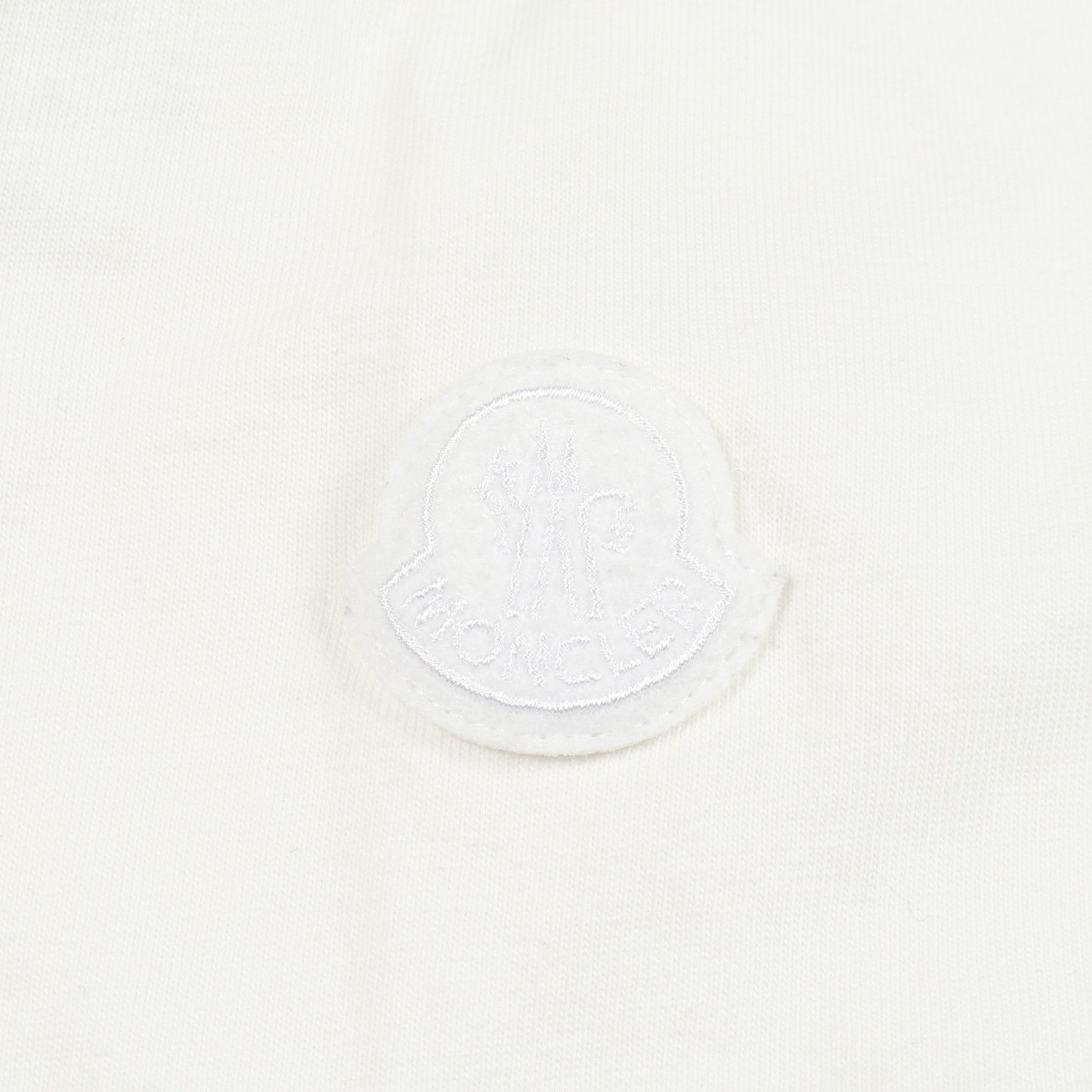 半袖Tシャツ クルーネック ロゴプリント コットン ホワイト モンクレール トップス MONCLER