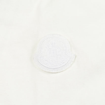 半袖Tシャツ クルーネック ロゴプリント コットン ホワイト モンクレール トップス MONCLER