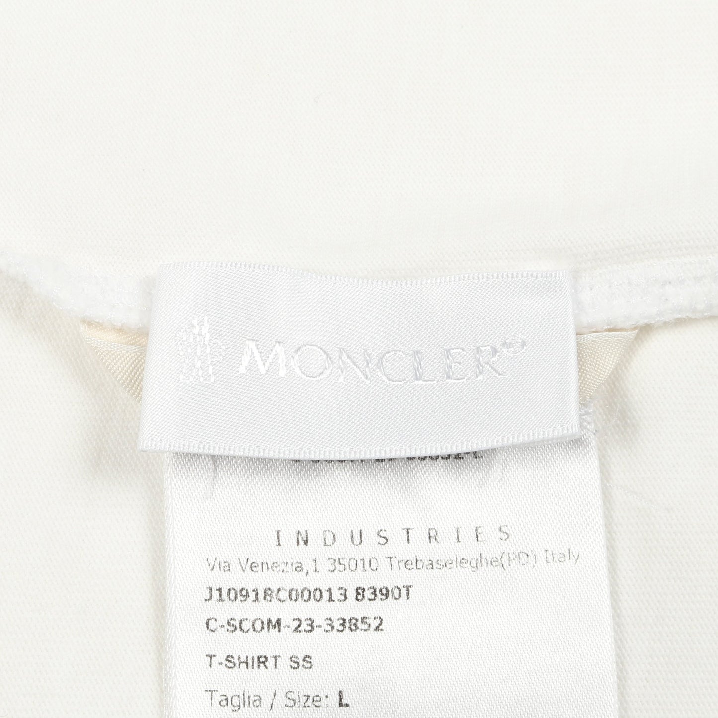 半袖Tシャツ クルーネック ロゴプリント コットン ホワイト モンクレール トップス MONCLER