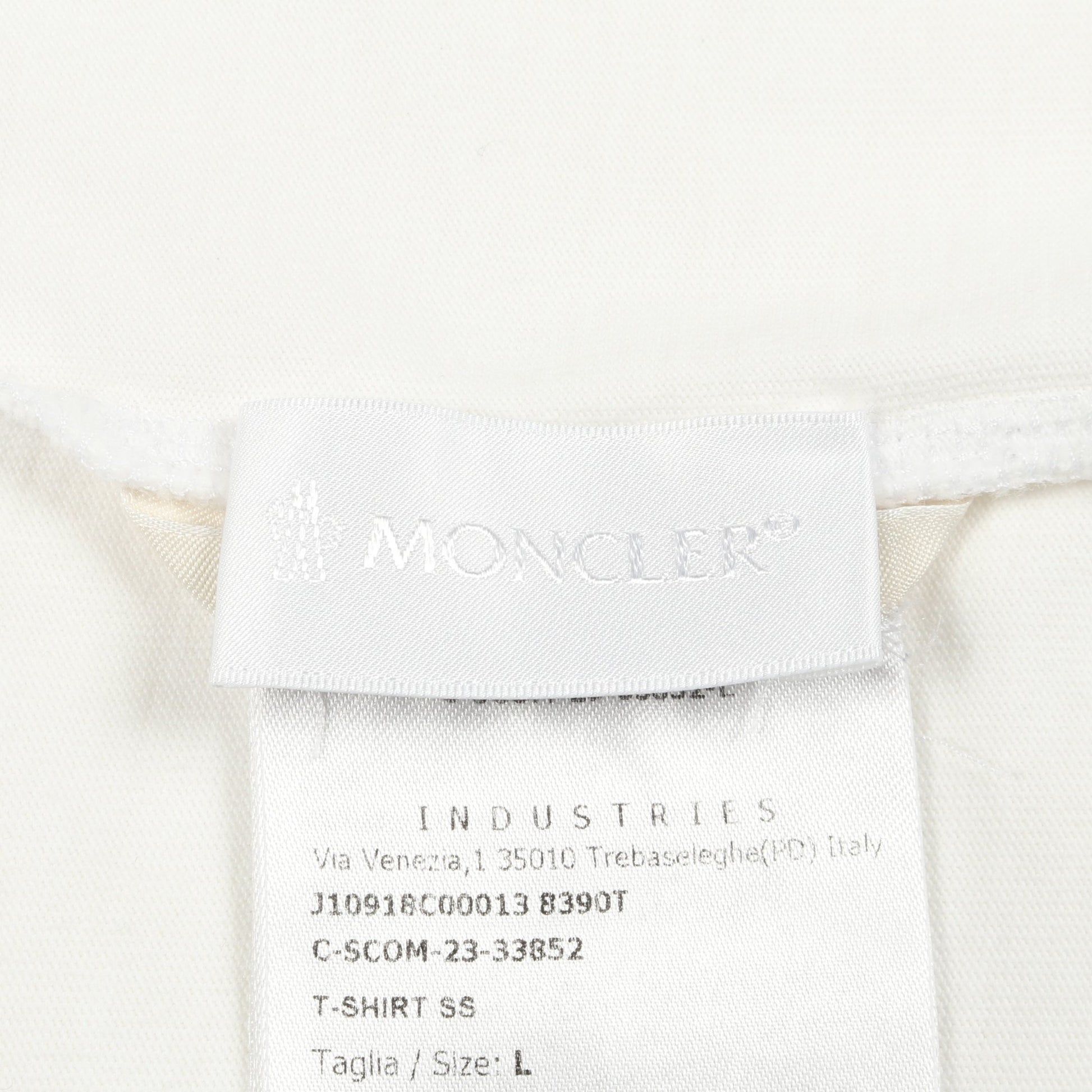 半袖Tシャツ クルーネック ロゴプリント コットン ホワイト モンクレール トップス MONCLER
