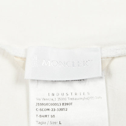 半袖Tシャツ クルーネック ロゴプリント コットン ホワイト モンクレール トップス MONCLER