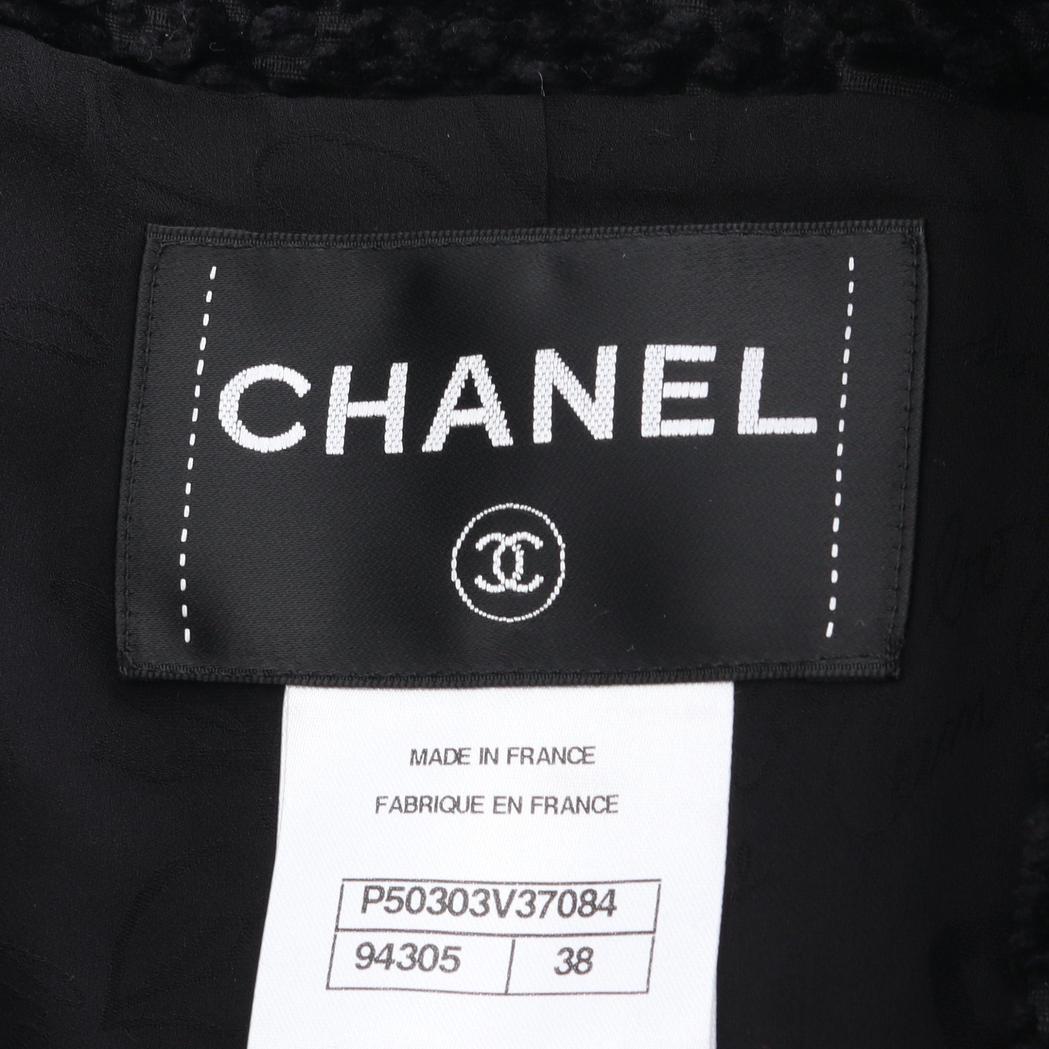 ココマークボタン ジップアップ ツイード ジャケット シルク ブラック