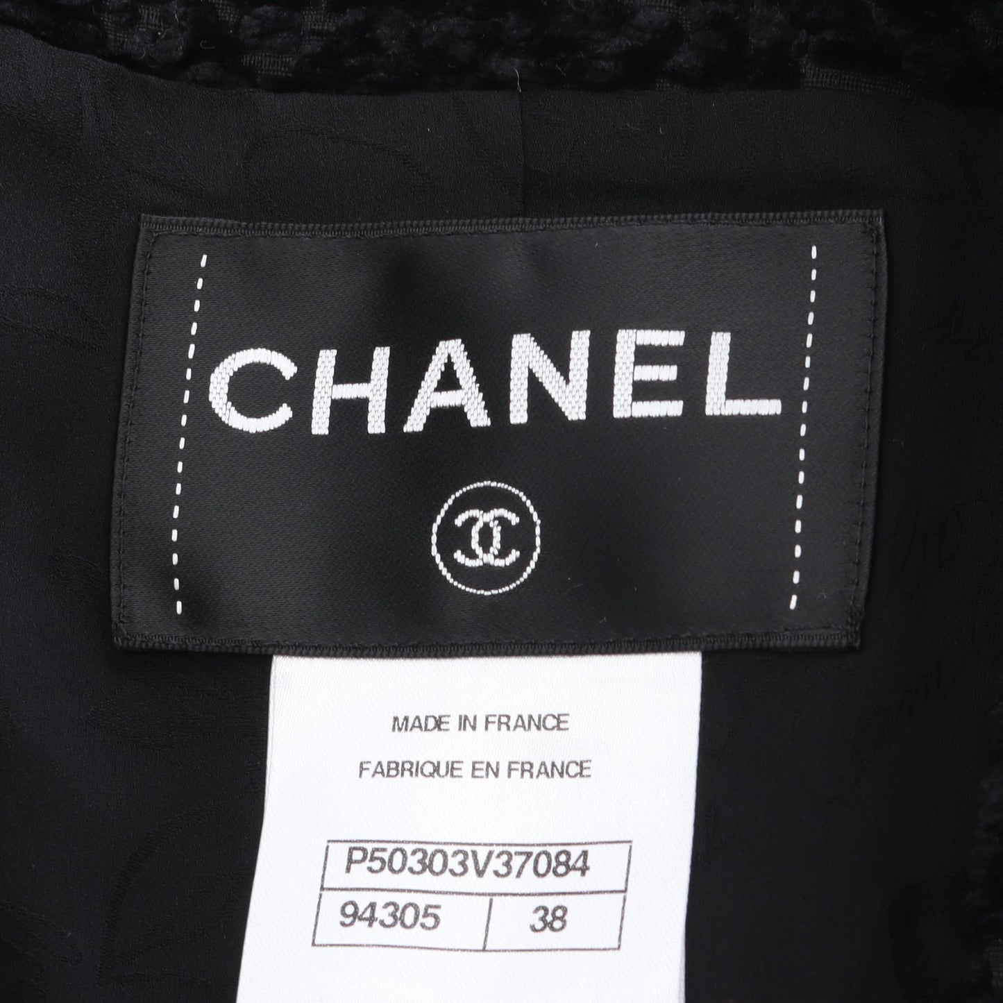 ココマークボタン ジップアップ ツイード ジャケット シルク ブラック シャネル アウター CHANEL