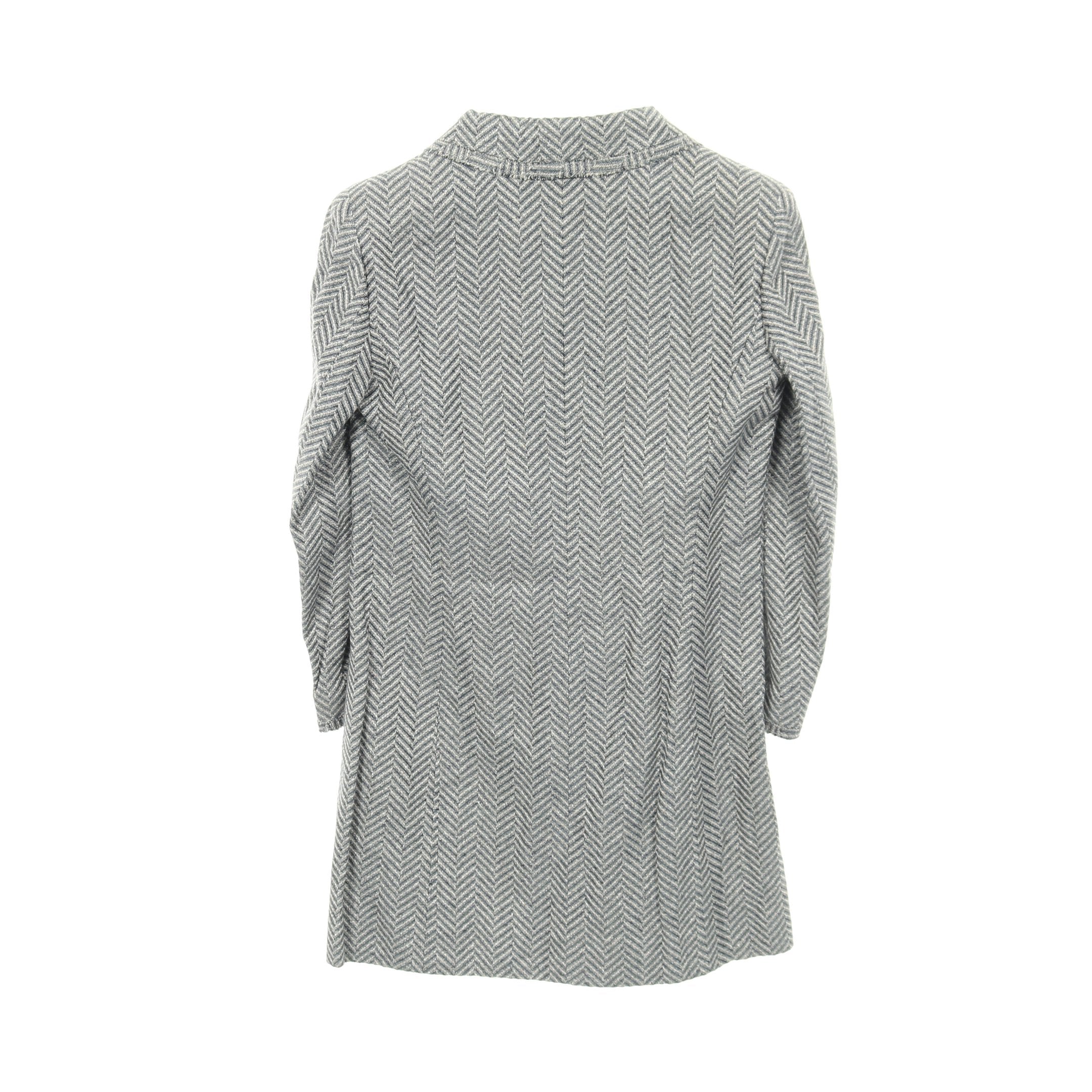 ココマーク テーラードジャケット ヘリンボーン リネン ブルーグレー