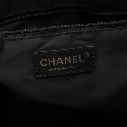 ニュートラベルラインPM ハンドバッグ トートバッグ キャンバス レザー ダークブラウン ブラック シャネル バッグ CHANEL