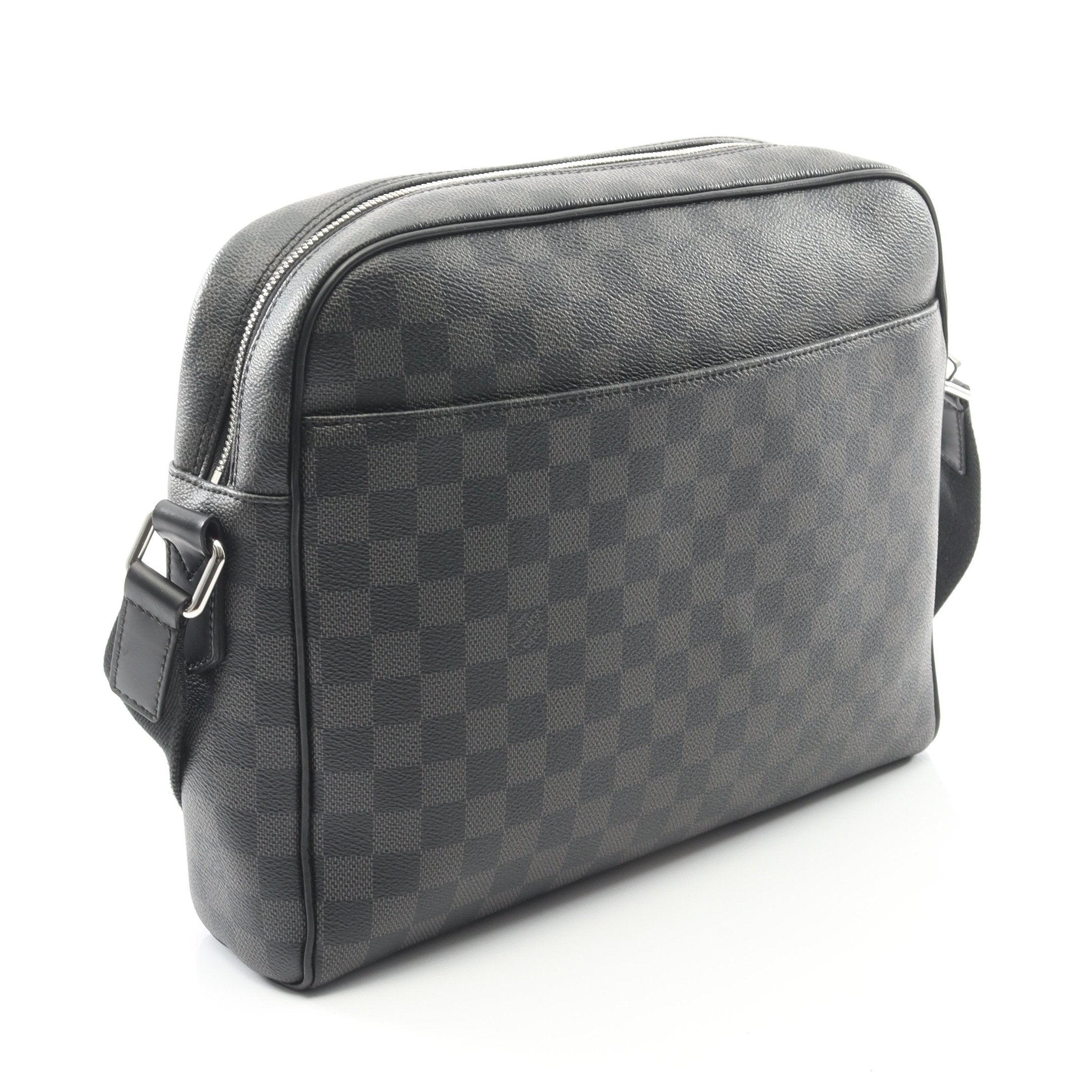 デイトンMM ダミエグラフィット ショルダーバッグ PVC レザー ブラック