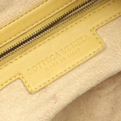 イントレチャート ハンドバッグ ミニボストンバッグ レザー イエローブラウン ボッテガヴェネタ バッグ BOTTEGA VENETA