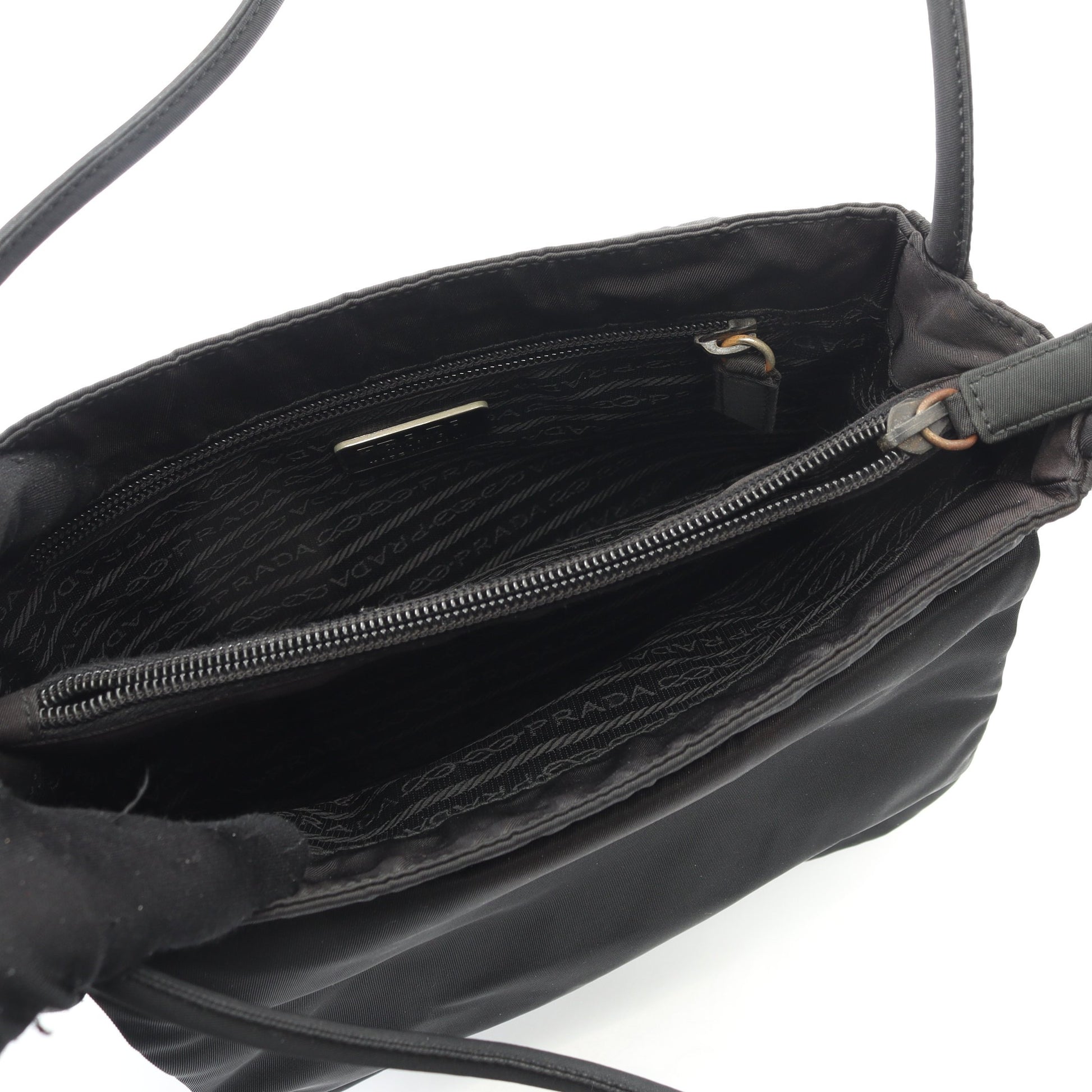 トライアングルロゴ ハンドバッグ ナイロン ブラック プラダ バッグ PRADA
