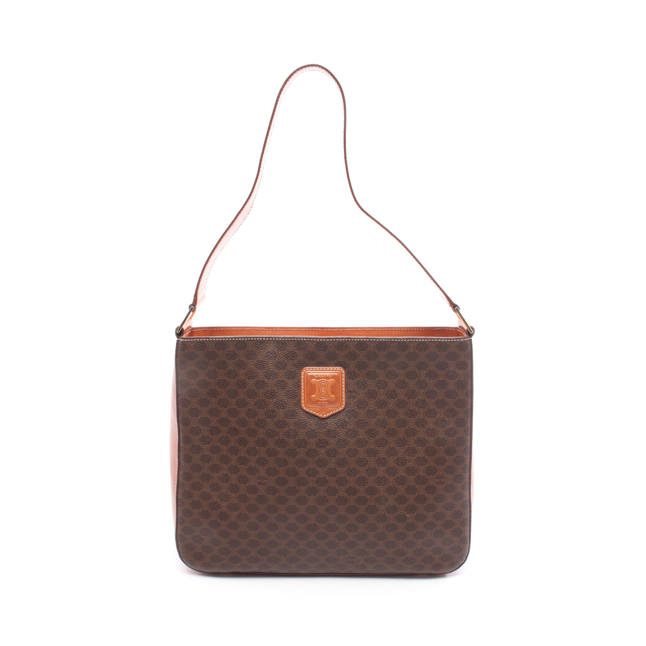 マカダム ワンショルダーバッグ PVC レザー ブラウン セリーヌ – RECLO