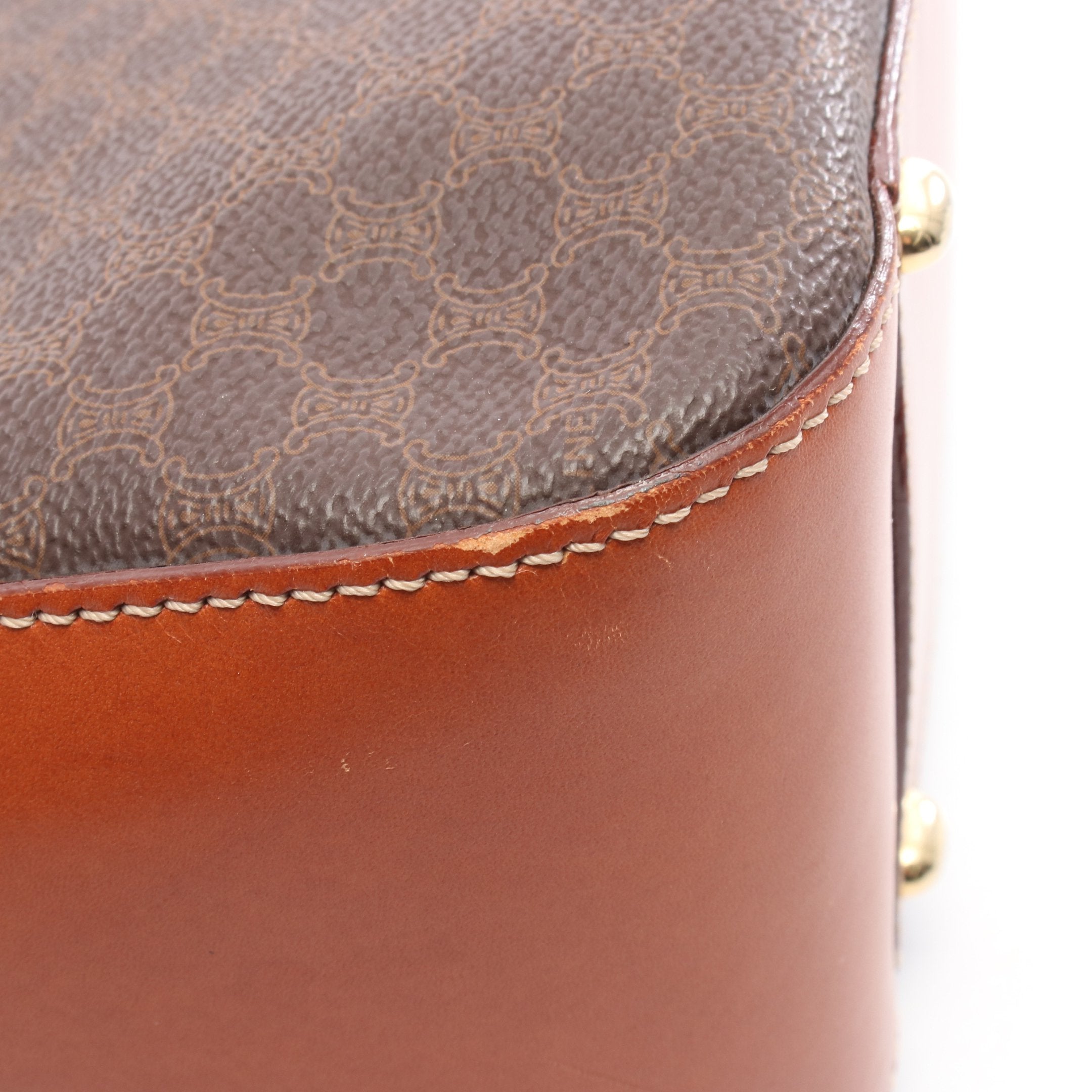 マカダム ワンショルダーバッグ PVC レザー ブラウン セリーヌ – RECLO